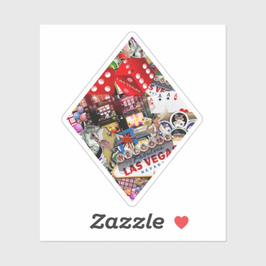 Sticker Forme de la carte de jeu en diamant - Les joueurs  (Feuille)