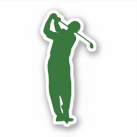 Sticker Forme de la figure de l'action de coupe de golf (Devant)