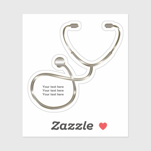 Sticker Forme de Modèle de stéthoscope Médicale (Feuille)