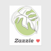 Sticker Forme géométrique de feuille de Monstera minimalis (Feuille)