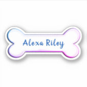 Sticker forme osseuse de chien arc-en-ciel (Devant)