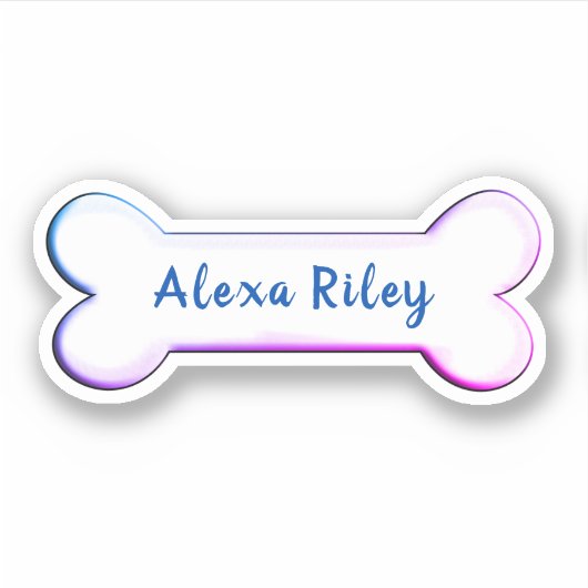 Sticker forme osseuse de chien arc-en-ciel (Devant)