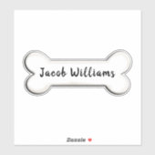 Sticker forme osseuse du chien (Feuille)
