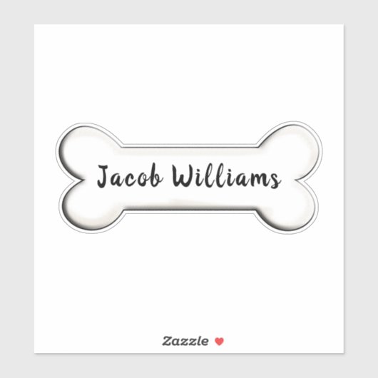 Sticker forme osseuse du chien (Feuille)