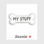 Sticker forme osseuse du chien (Feuille)