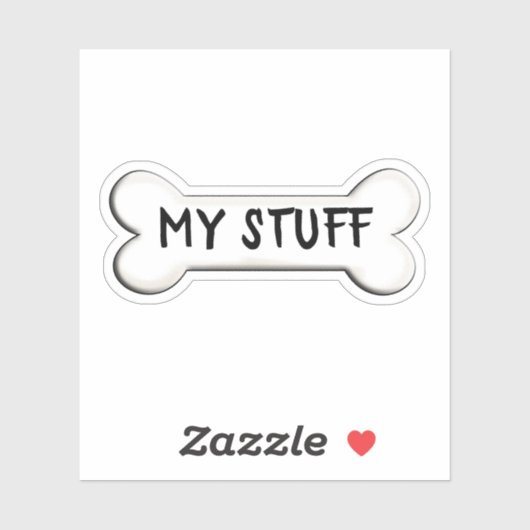 Sticker forme osseuse du chien (Feuille)