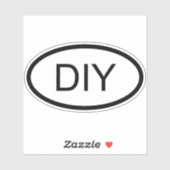 Sticker Forme ovale do-it-yourself Style Euro (Feuille)