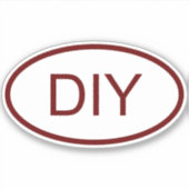 Sticker Forme ovale rouge foncé (Devant)