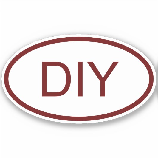 Sticker Forme ovale rouge foncé (Devant)