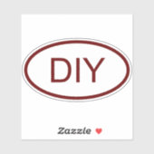 Sticker Forme ovale rouge foncé (Feuille)