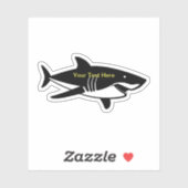 Sticker Forme personnalisée du requin (Feuille)
