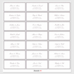 Sticker Formel Plum Classic Mariage Adresse d'invité