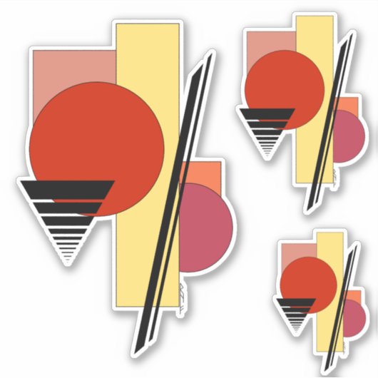 Sticker Formes Abstraites (Devant)