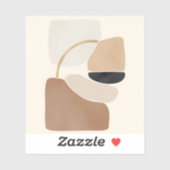 Sticker Formes Abstraites neutres | Art Moderne Minimal (Feuille)