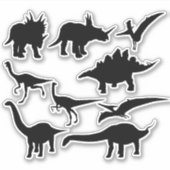 Sticker Formes de dinosaure Paléontologie préhistorique (Devant)