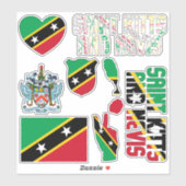Sticker Formes Extraordinaires de Saint-Kitts-et-Nevis (Feuille)