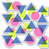Sticker Formes géométriques néons des années 90 colorées (Devant)