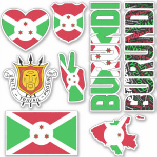 Sticker Formes Incroyables du Burundi Symboles Nationaux