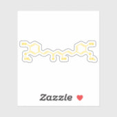 Sticker Formule chimique moléculaire de curcumin curcumin  (Feuille)