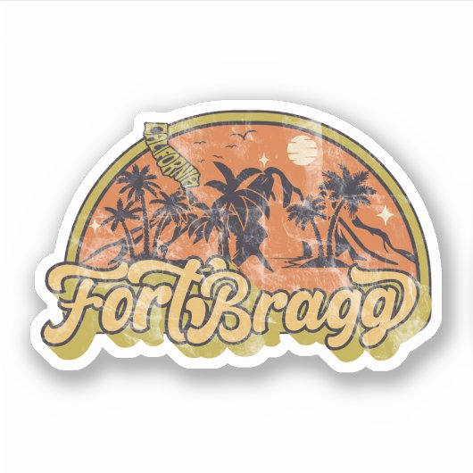 Sticker Fort Bragg, Californie (Devant)