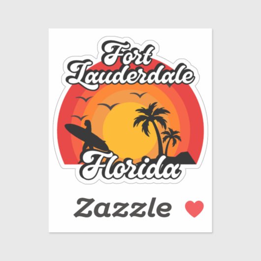 Sticker Fort Lauderdale, Floride (Feuille)