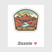 Sticker Fort Oglethorpe, Géorgie (Feuille)