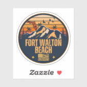 Sticker Fort Walton Beach, Floride (Feuille)