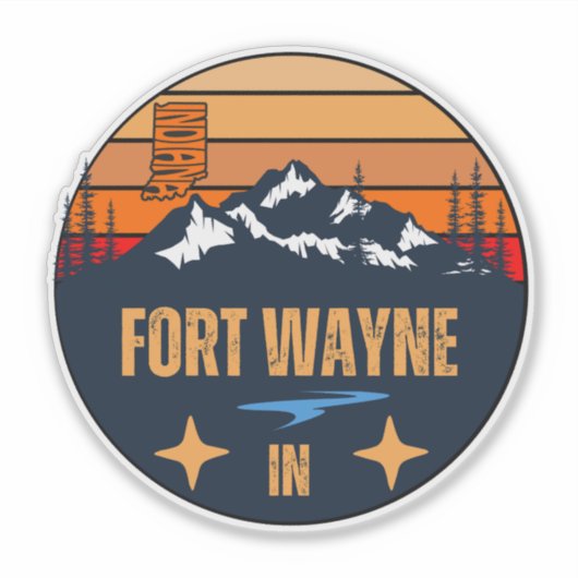 Sticker Fort Wayne, Indiana (Devant)