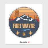 Sticker Fort Wayne, Indiana (Feuille)