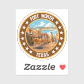 Sticker Fort Worth (Feuille)