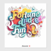 Sticker "Fortune and Fun" (Feuille)