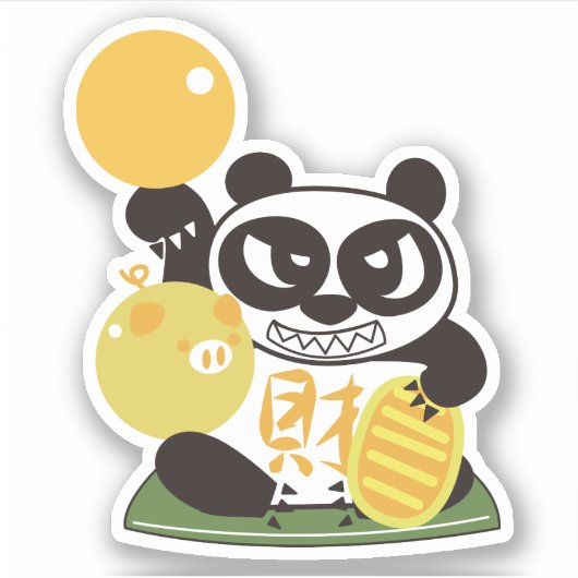 Sticker Fortune Panda God (Devant)