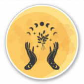 Sticker Fortune Teller Halloween de la lune (Devant)