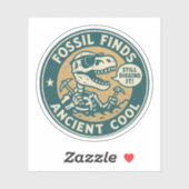 Sticker Fossil Trouve l'archéologie T-Rex Cool antique (Feuille)