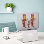 Sticker Fotografia de flor (Ordinateur portable sur le bureau)