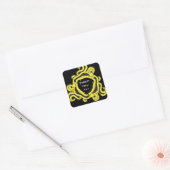 Sticker Fou Jaune & Flèches Noires Anniversaire Fa (Enveloppe)