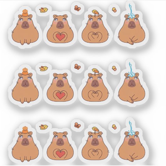Sticker Four Capybara Sisters (Devant)