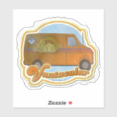 Sticker Fourgonnette Vantaculaire des Années Soixante-Dix (Feuille)