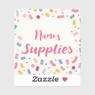 Sticker Fournitures personnalisées "[Nom]"