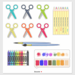 Sticker Fournitures scolaires pour la classe Art