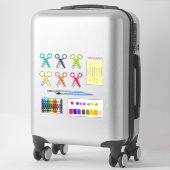 Sticker Fournitures scolaires pour la classe Art (Sur valise)