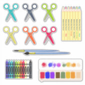 Sticker Fournitures scolaires pour la classe Art (Devant)