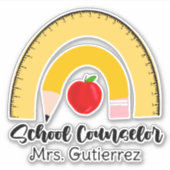 Sticker Fournitures scolaires Rainbow Nom du conseiller sc (Devant)