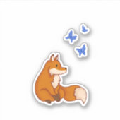 Sticker Fox and Butterflies (Devant)