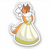 Sticker Fox as Bride with Wedding dress.PNG (Devant)