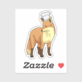 Sticker Fox as Cook (Feuille)