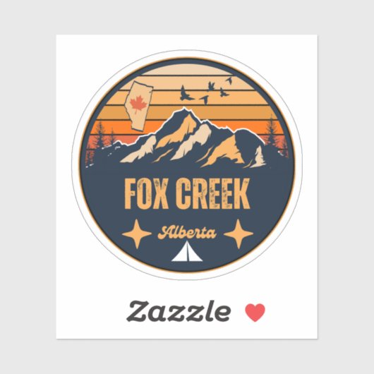 Sticker Fox Creek, Alberta (Feuille)