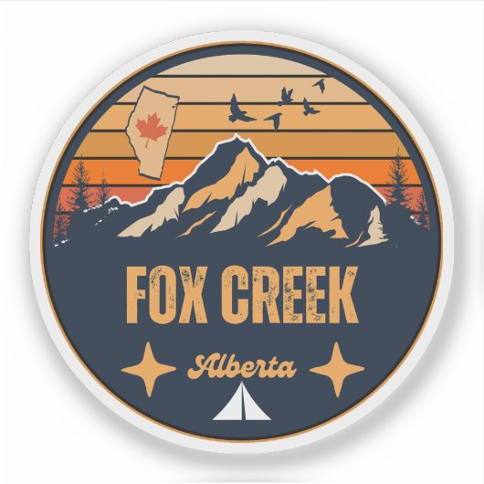 Sticker Fox Creek, Alberta (Devant)
