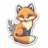 Sticker Fox cute little animal (Devant)