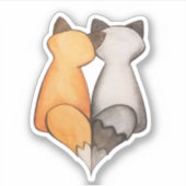 Sticker Fox et Raccoon (Devant)